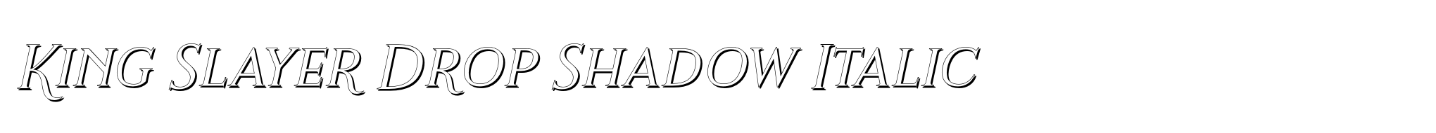 King Slayer Drop Shadow Italic image